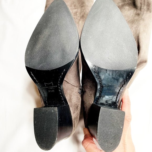 Marc fisher gray boots best sale